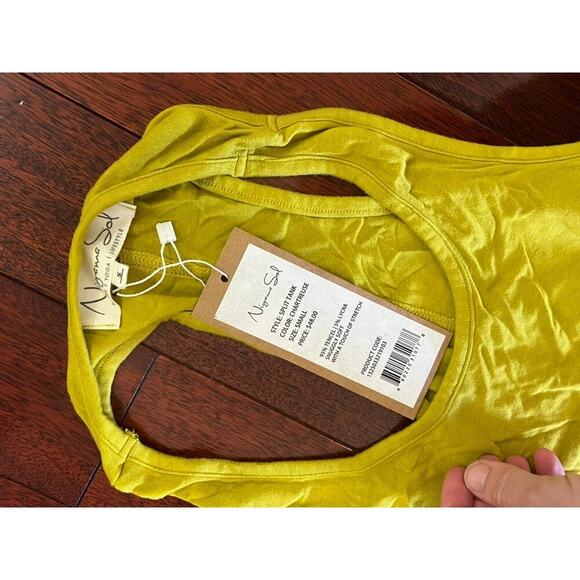 NWT Niyama Sol Chartreuse Eclipse bra yellow mustard activewear yoga sz S - Picture 4 of 5